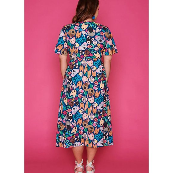 Little Party Dress Marley Aussie Animalia Dress Size 14 NWT - Picture 2 of 8